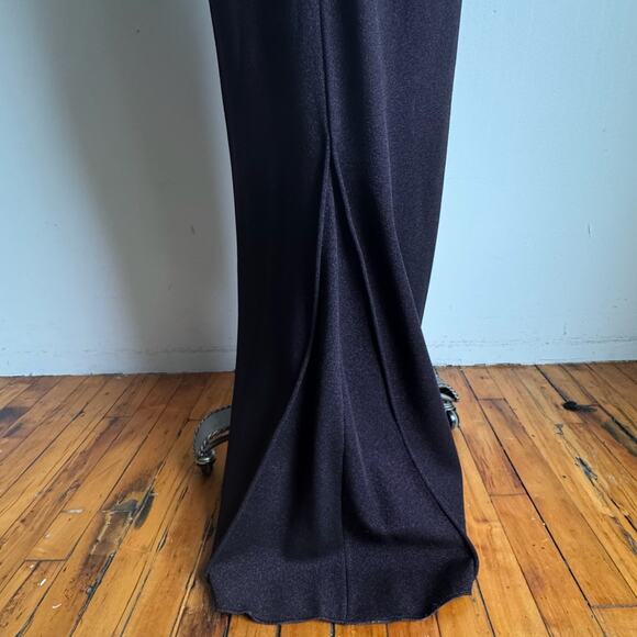 ALAÏA Shimmery Purple/Black Stretch Maxi Dress - Picture 11 of 13
